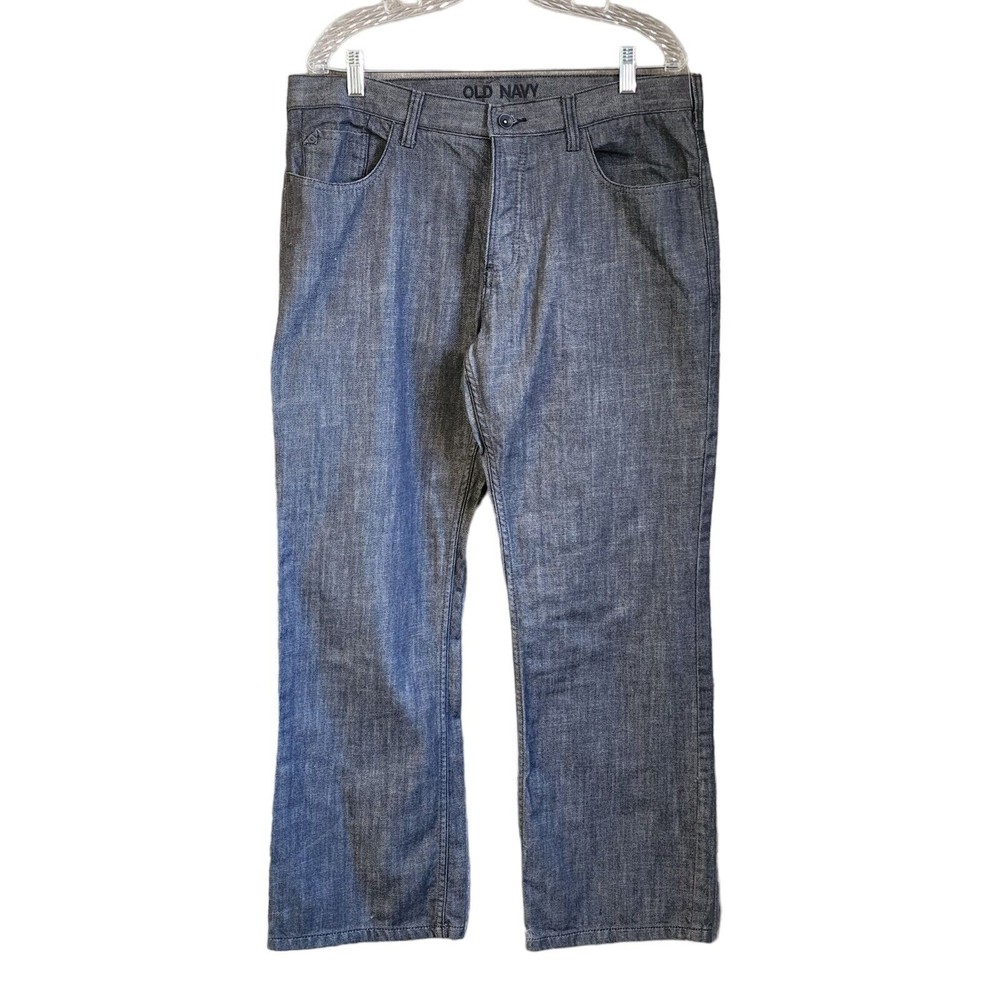 Gap Men's Button Fly Bootcut Denim Jeans Gray/Black 34x30 NWOT